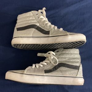 Silver Glitter Vans